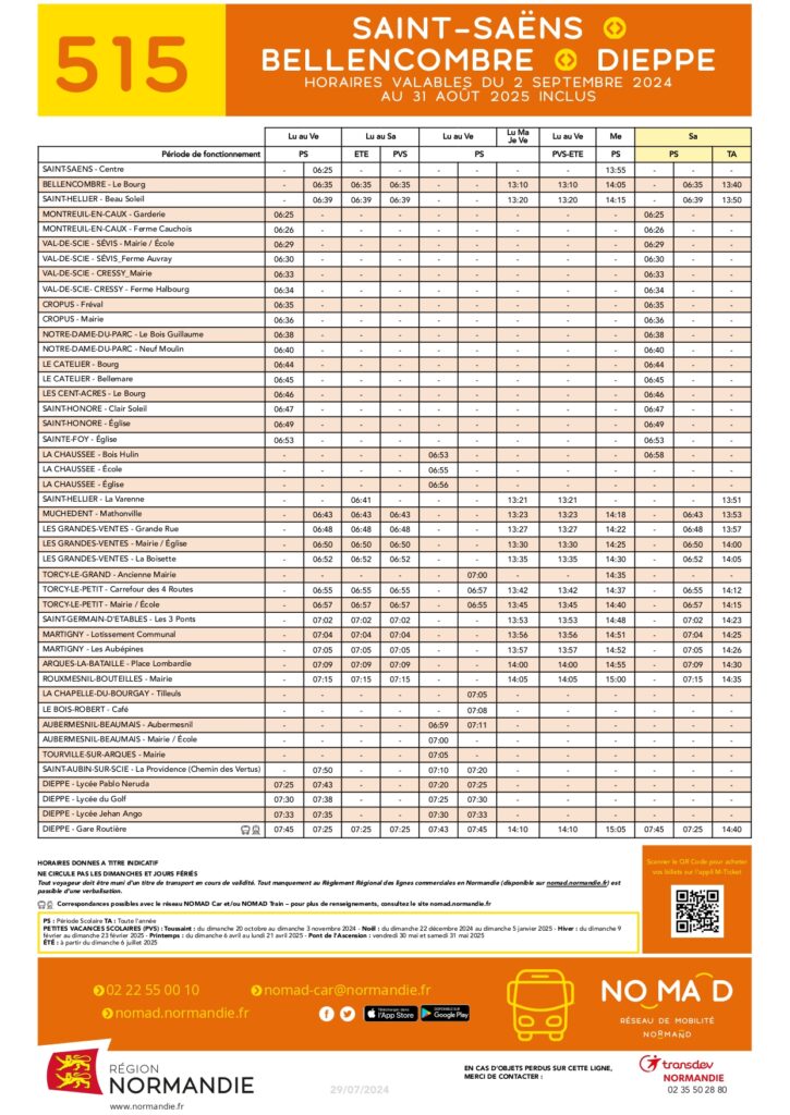 horaires