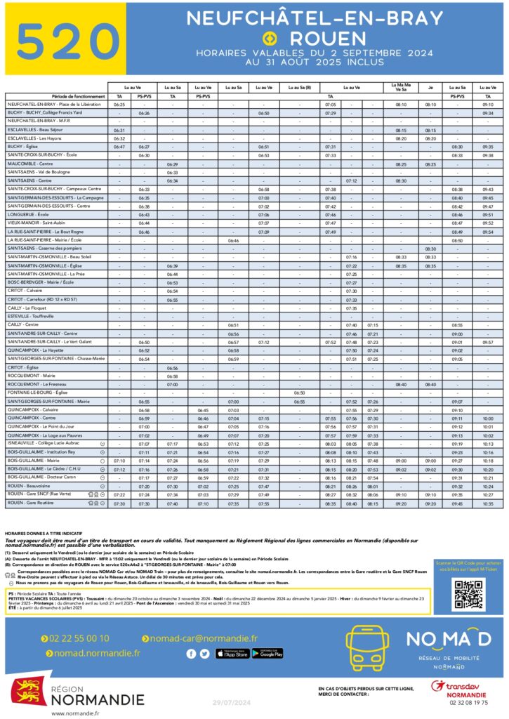 horaires
